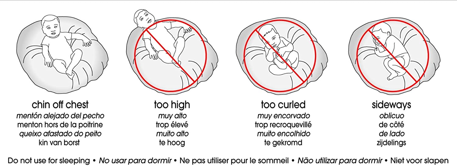 Safety Tip Boppy Original Newborn Lounger
