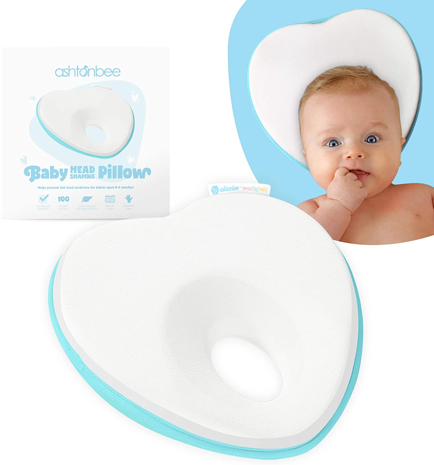 Ashtonbee Newborn Best Baby Pillow Flat Head Syndrome