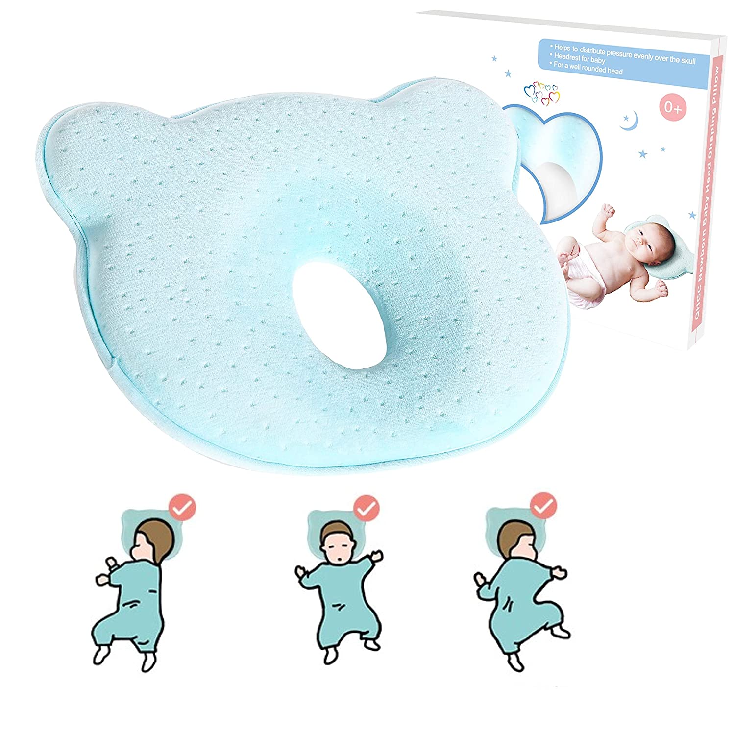 AtoBaby Best Baby Pillow for Flat Head Syndrome Prevention