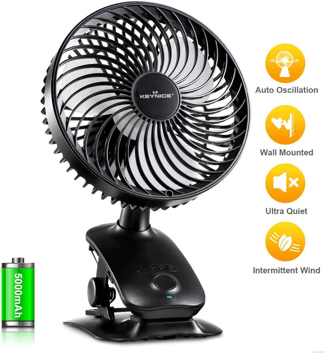 KEYNICE Clip on Best Stroller Fan