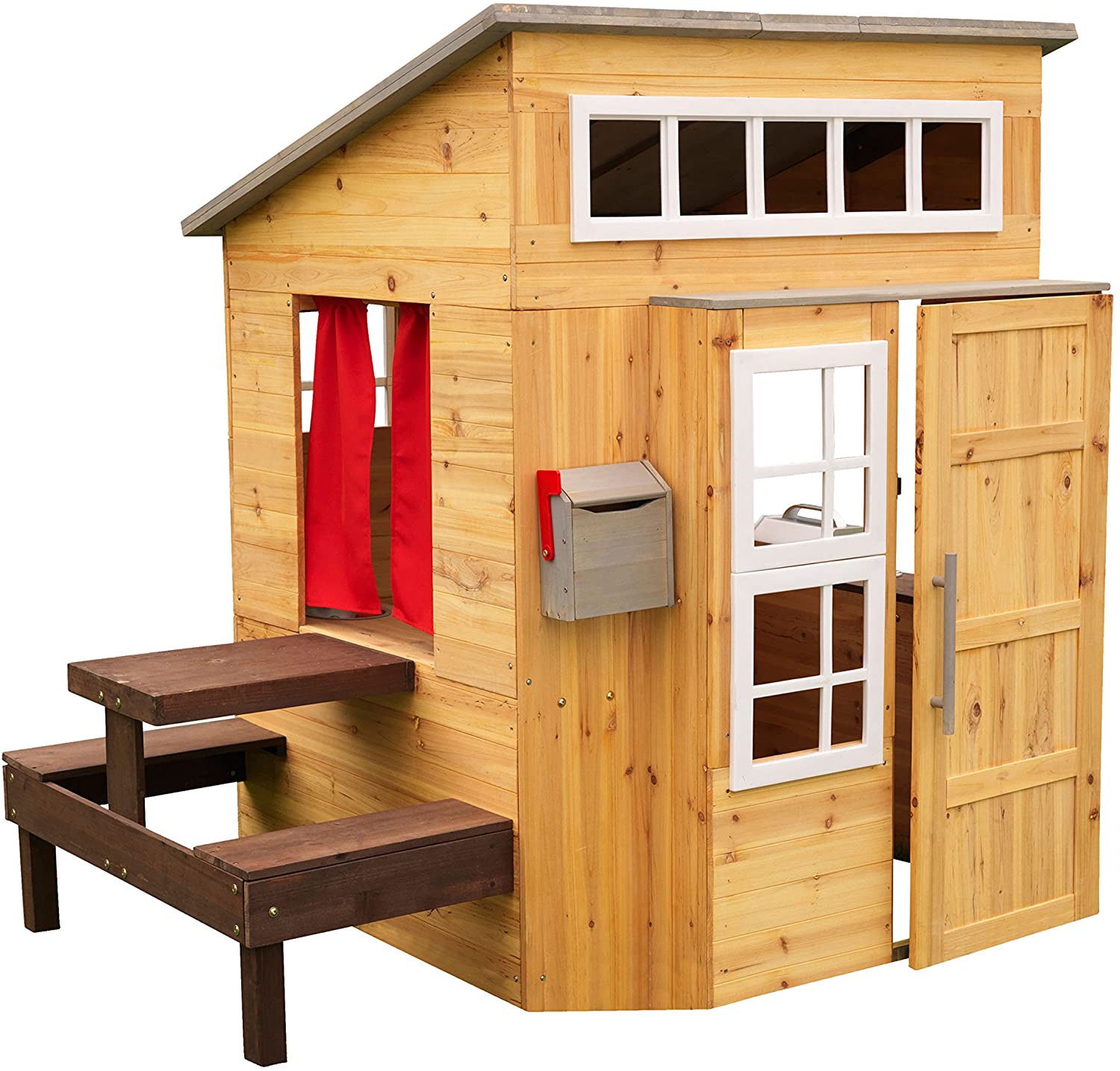 KidKraft Modern Outdoor Wooden Best Outdoor Playhouse 