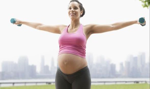 Pregnancy Triceps extension exercises